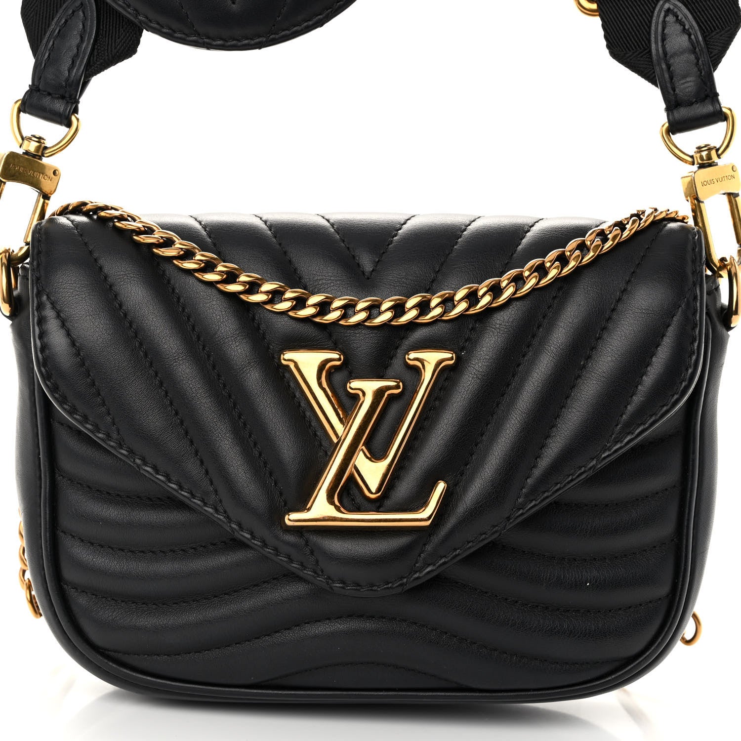 Louis Vuitton Calfskin New Wave Multi Pochette Black 7 of 9