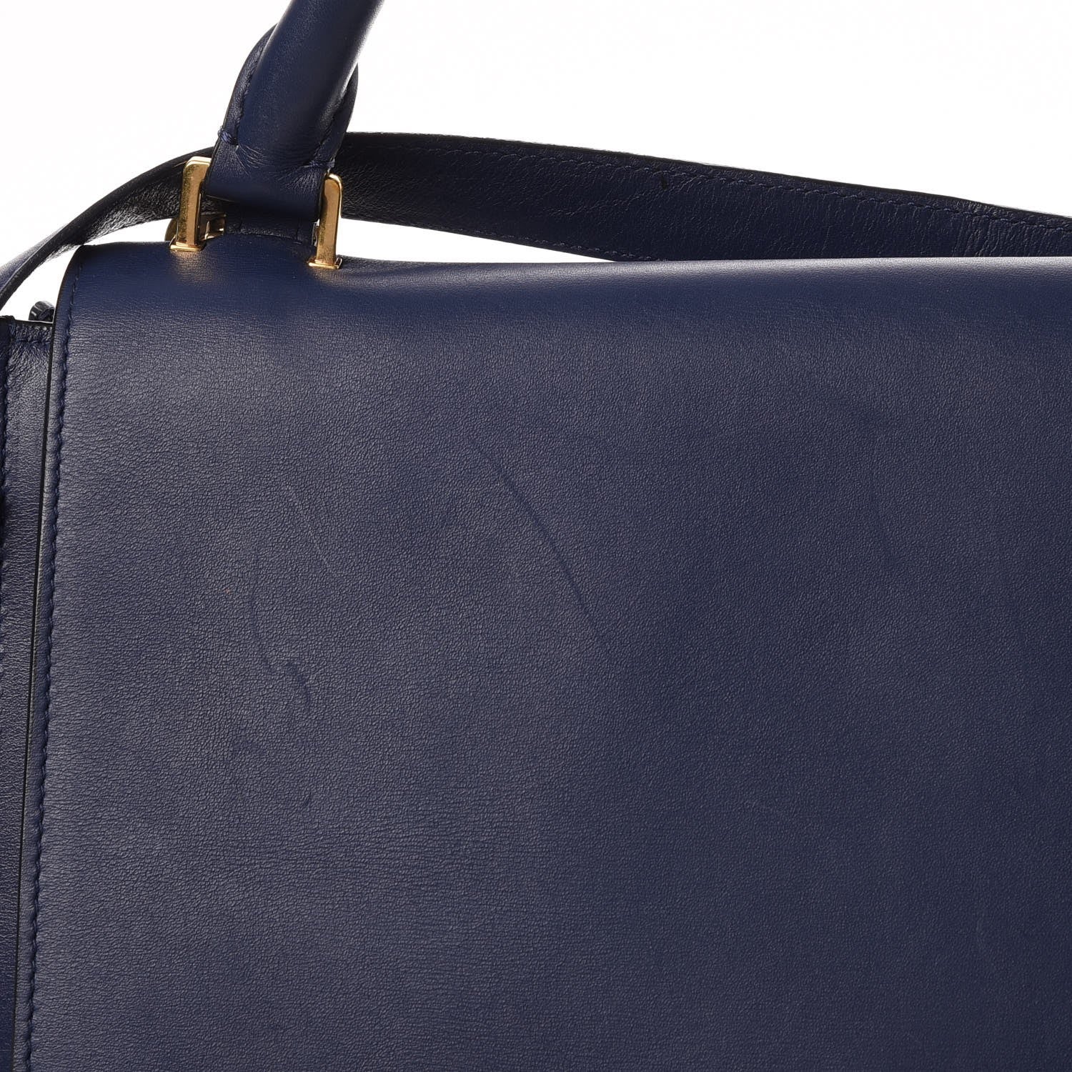 Celine Palmelato Calfskin Medium Trapeze Ink Blue 11 of 14