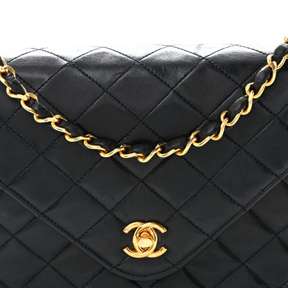 Chanel Lambskin Diamond Stitch Envelope Single Flap Black 7 of 9