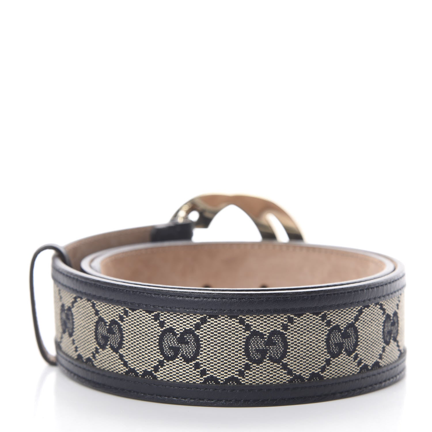Gucci Monogram Interlocking G Belt 80 32 Navy 2 of 10