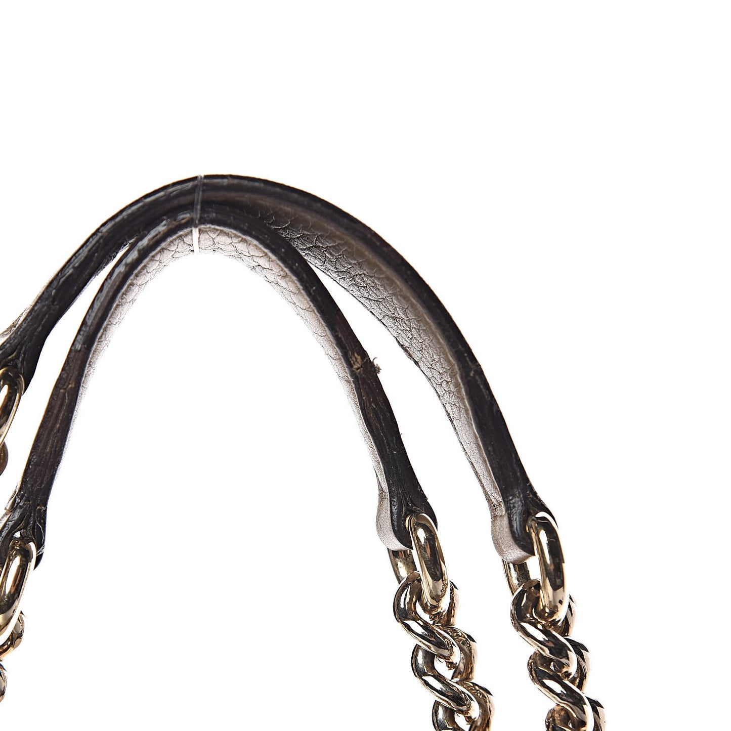 Metallic Pebbled Calfskin Medium Soho Chain Shoulder Bag Golden Beige