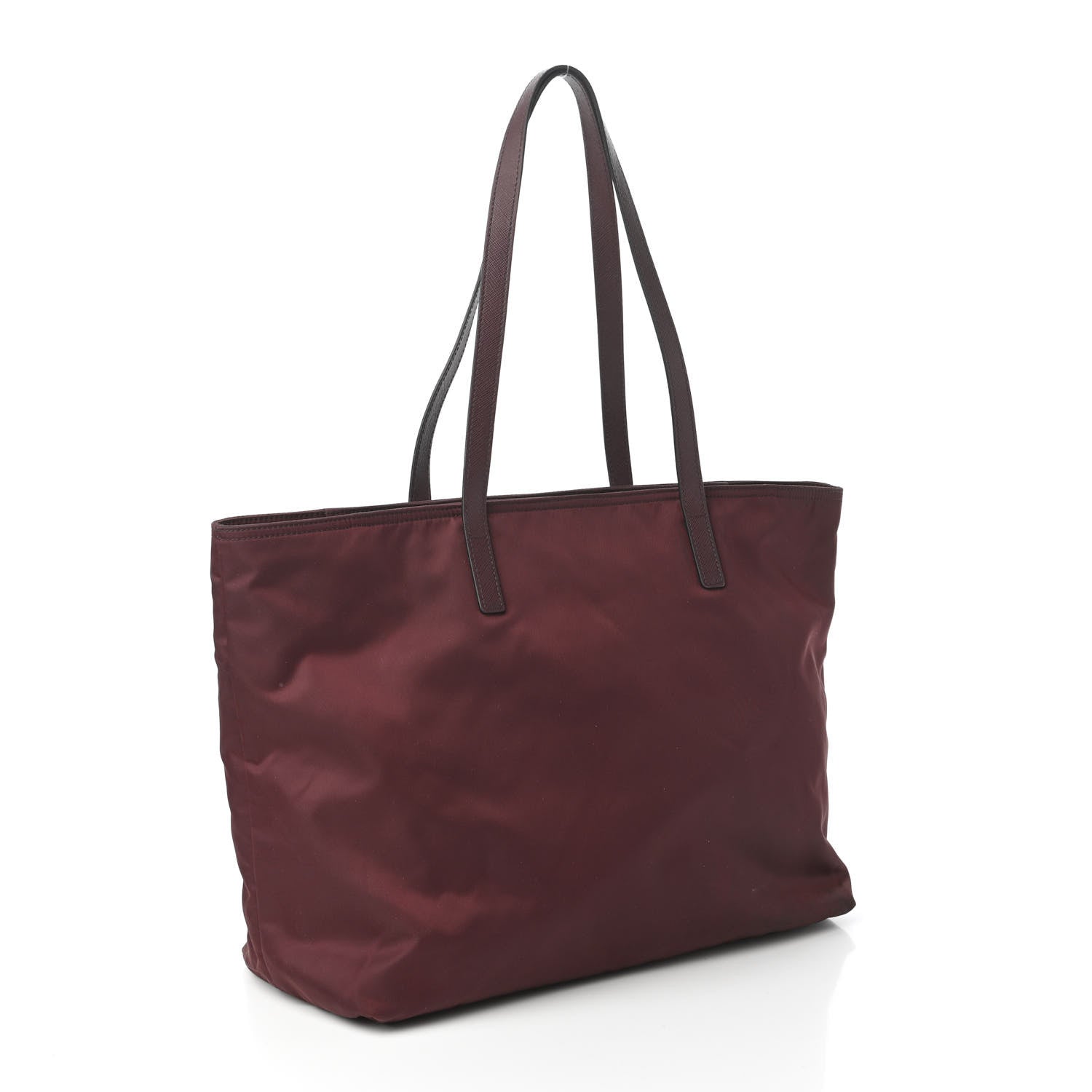 Prada Tessuto Nylon Saffiano Tote Granato 3 of 10