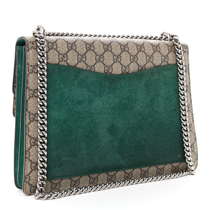Gucci GG Supreme Monogram Embroidered Medium Dionysus Shoulder Bag Emerald 3 of 11