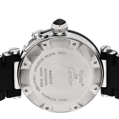 Cartier Stainless Steel Rubber 40mm Pasha C Seatimer Automatic Watch Black 4 of 4