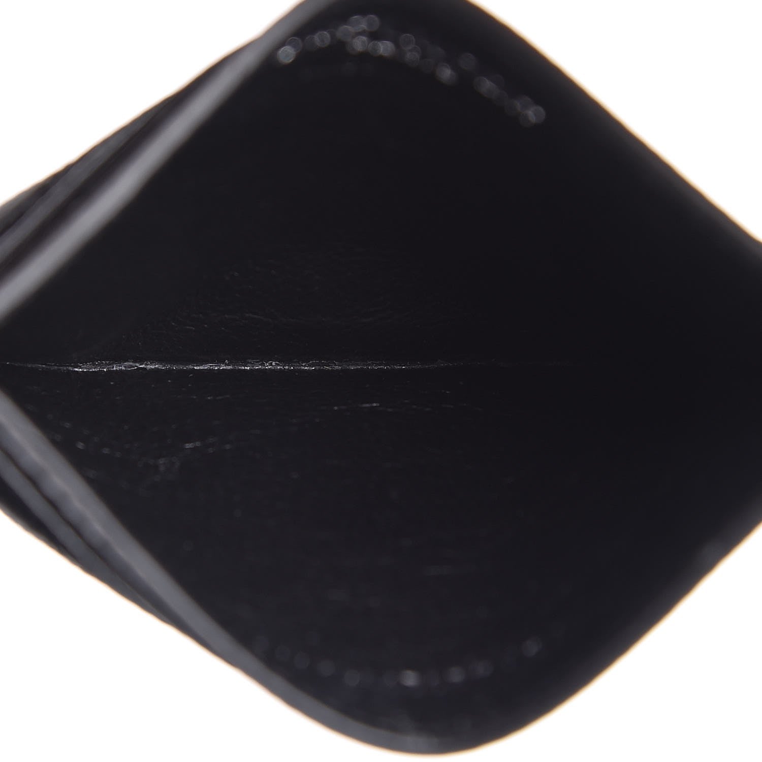 Saint Laurent Grain De Poudre Matelasse Chevron Monogram Credit Card Case Black 5 of 8
