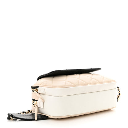 Chanel Goatskin Quilted Waist Bag Beige White Black 6 of 13