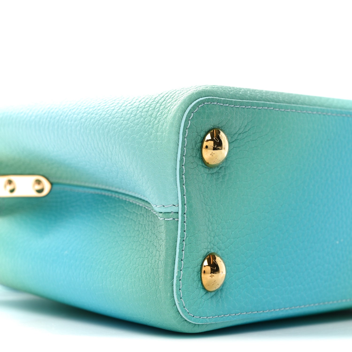 Louis Vuitton Taurillon Gradient Capucines BB  Bleu Vert 8 of 9