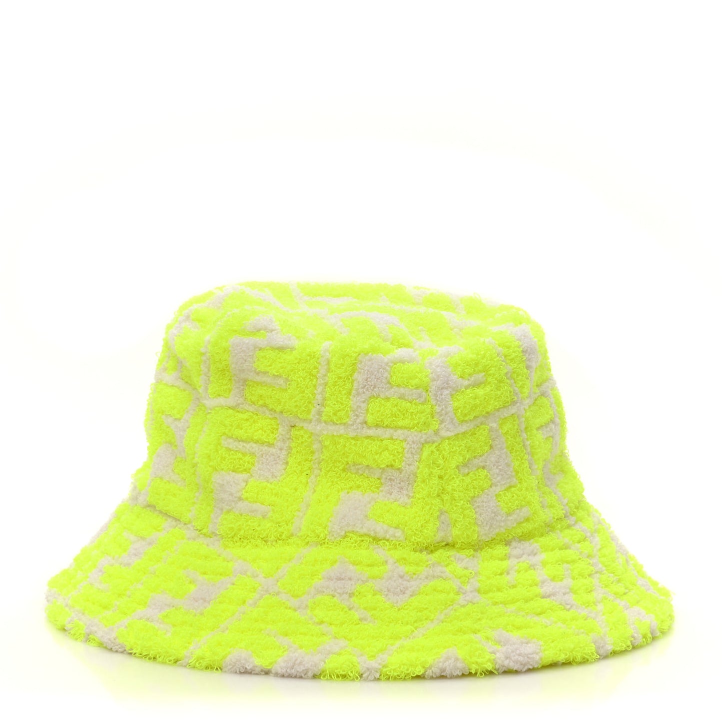 Terrycloth Embroidered Bucket Hat S Yellow