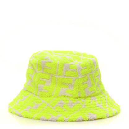 Fendi Terrycloth Embroidered Bucket Hat S Yellow 4 of 8