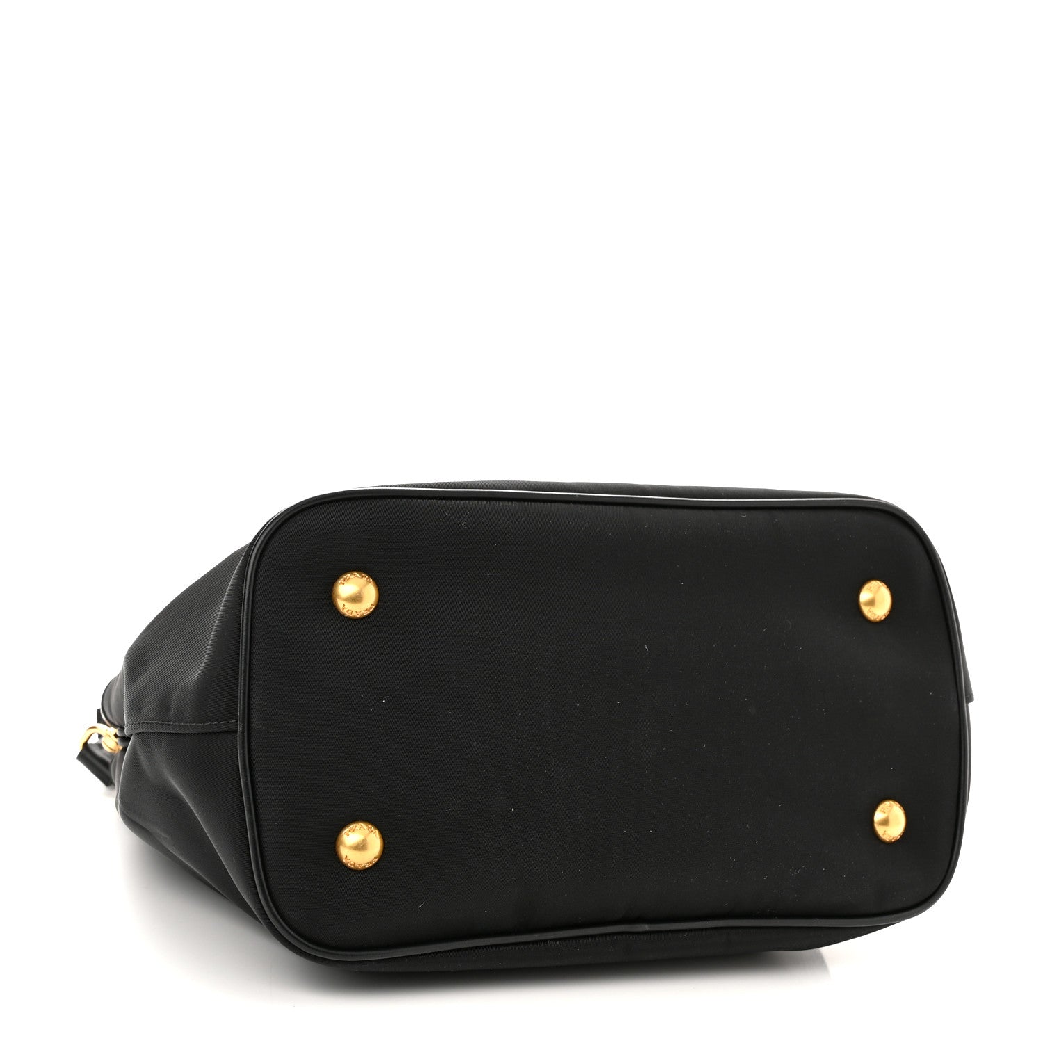 Prada Tessuto Nylon Soft Calf Small Tote Black 4 of 10