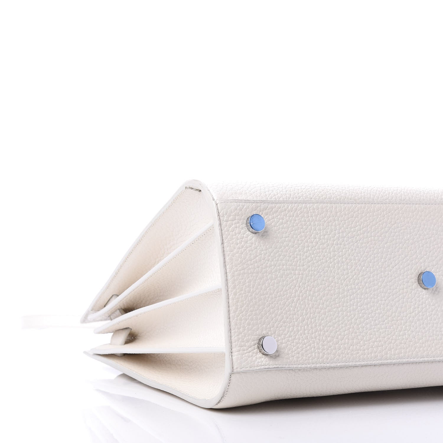 Saint Laurent Grained Calfskin Small Sac De Jour Dove White 8 of 10