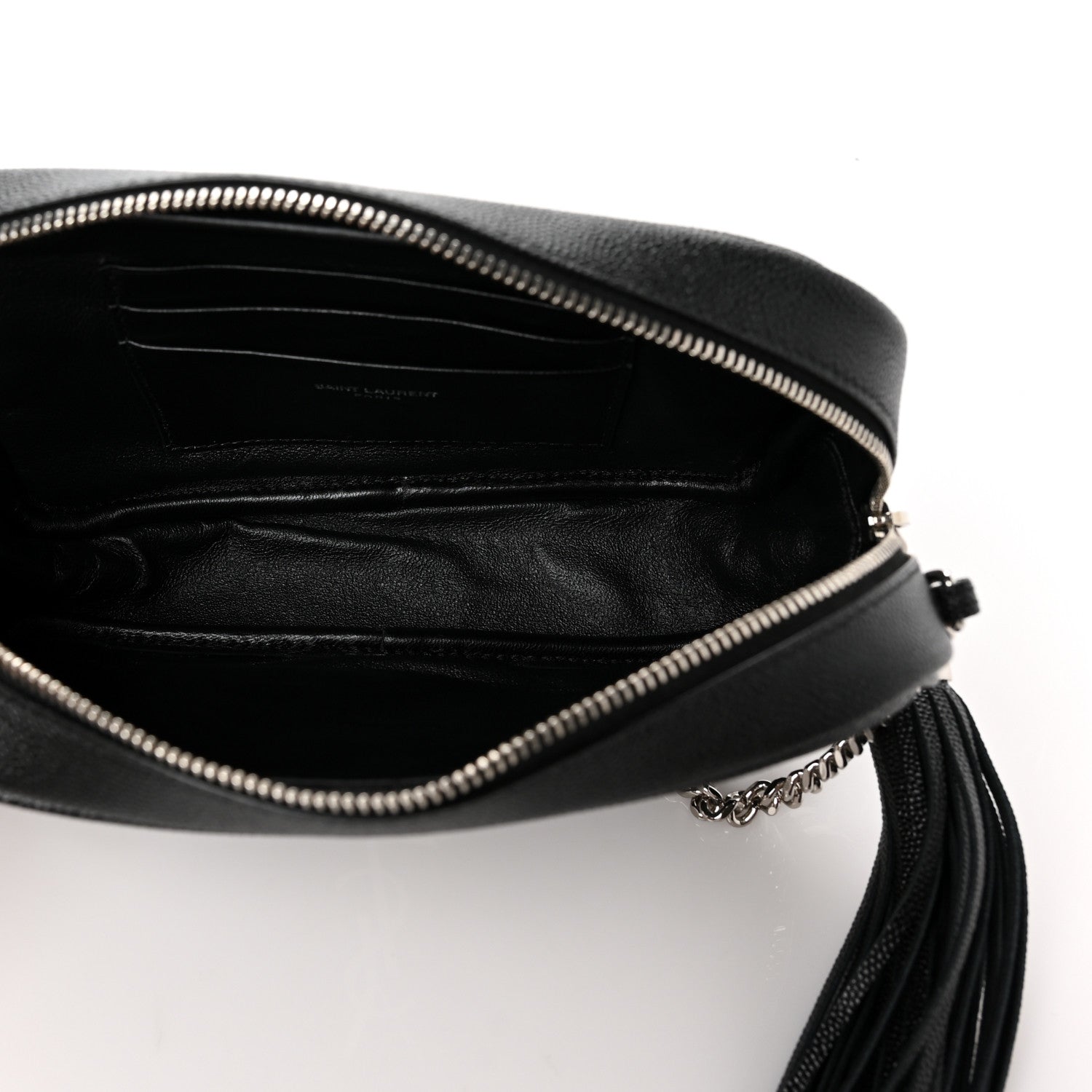 Saint Laurent Grain De Poudre Matelasse Monogram Mini Lou Camera Bag Black 4 of 8