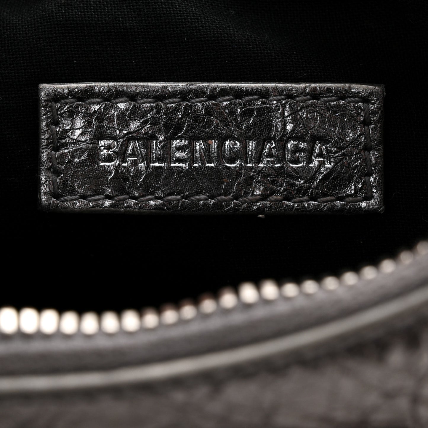 Metallic Agneau Arena Le Cagole Shoulder Bag XS Silver