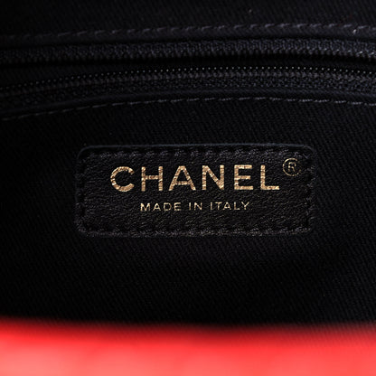 Chanel Wrinkled Lambskin Chevron Quilted Large Surpique Tote Red 6 of 20