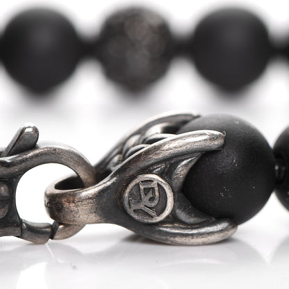 David Yurman Sterling Silver Black Diamond Onyx 8mm Spiritual Beads Bracelet 6 of 7