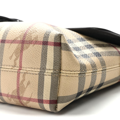 Burberry Haymarket Check Buckle Shoulder Bag Chocolate 11 of 12