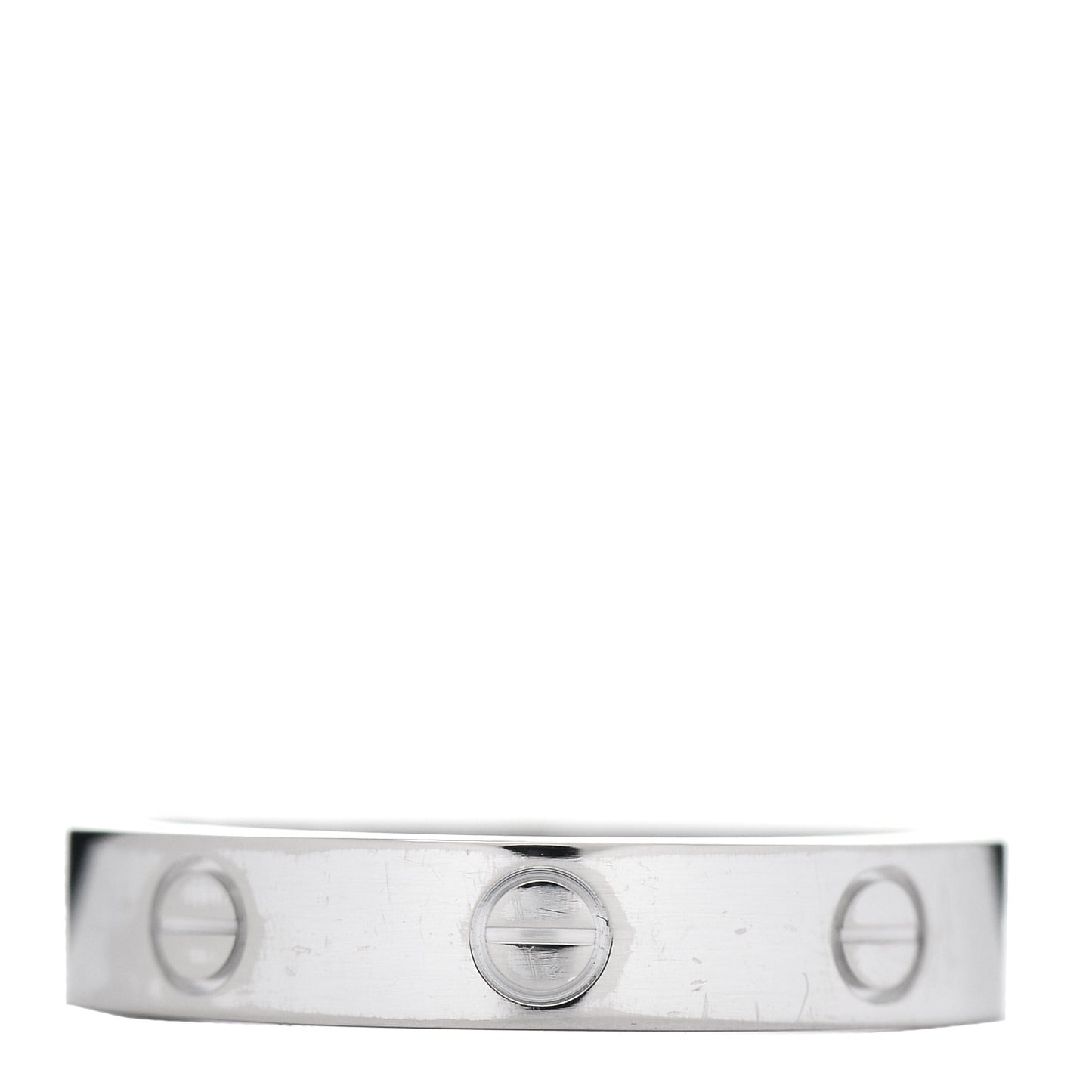 18K White Gold Diamond 4mm LOVE Wedding Band Ring 55 7.25