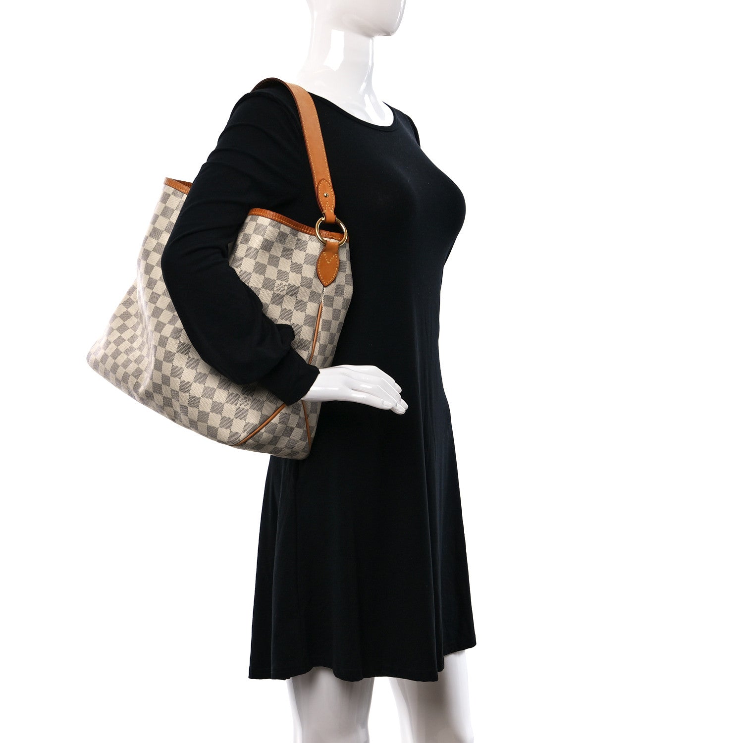 Louis Vuitton Damier Azur Delightful MM Pink 2 of 8