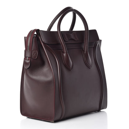 Celine Smooth Calfskin Small Luggage Burgundy 3 of 17