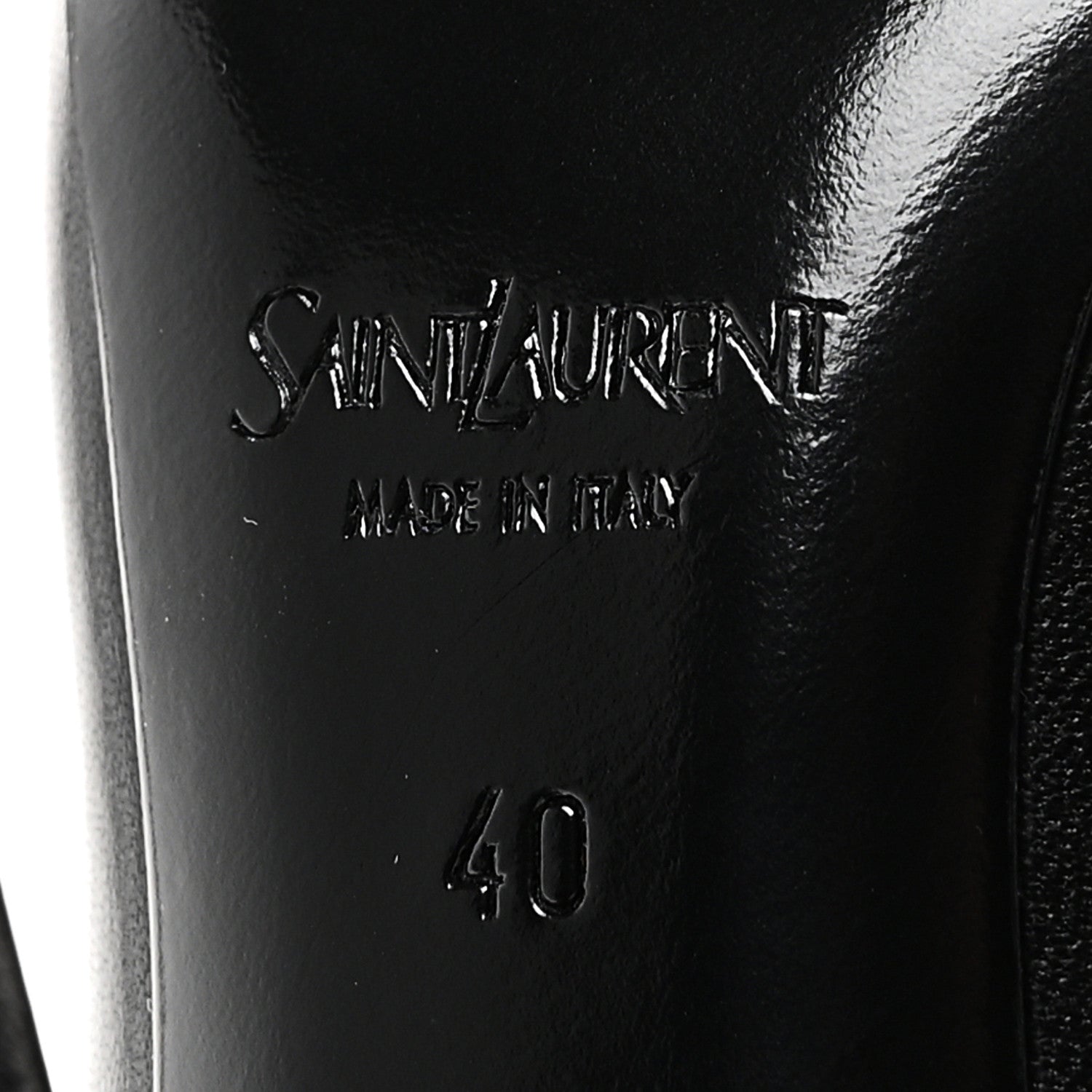 Saint Laurent Lambskin Elysee Pumps 40 Black 8 of 9
