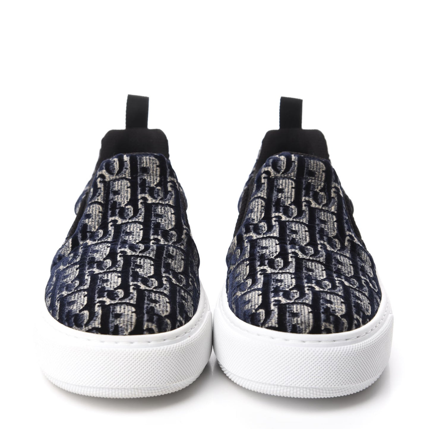 Velvet Oblique Solar Womens Slip On Sneakers 35 Deep Blue