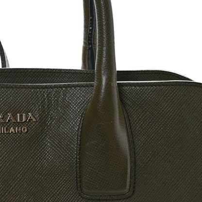 Prada Saffiano Cuir Open Promenade Tote Militare 12 of 13