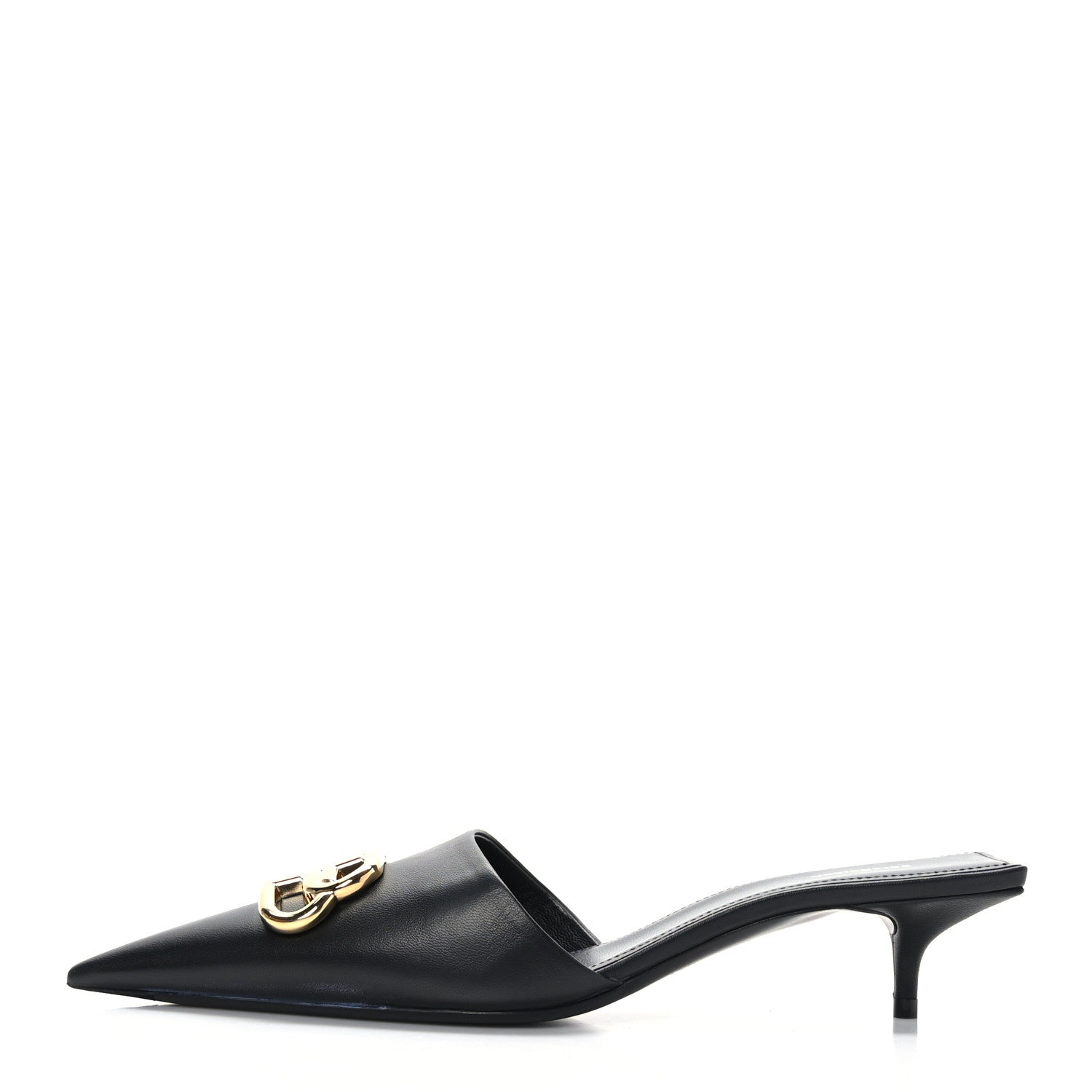 Balenciaga Soft Nappa BB Square Knife Pointed Toe 40mm Mules 37 Black 1 of 8