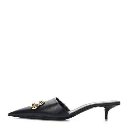 Balenciaga Soft Nappa BB Square Knife Pointed Toe 40mm Mules 37 Black 1 of 8