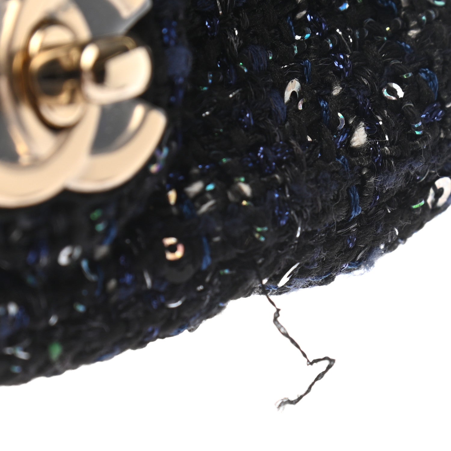 Chanel Tweed Mini Pearl Handle Flap Black Ecru 10 of 10