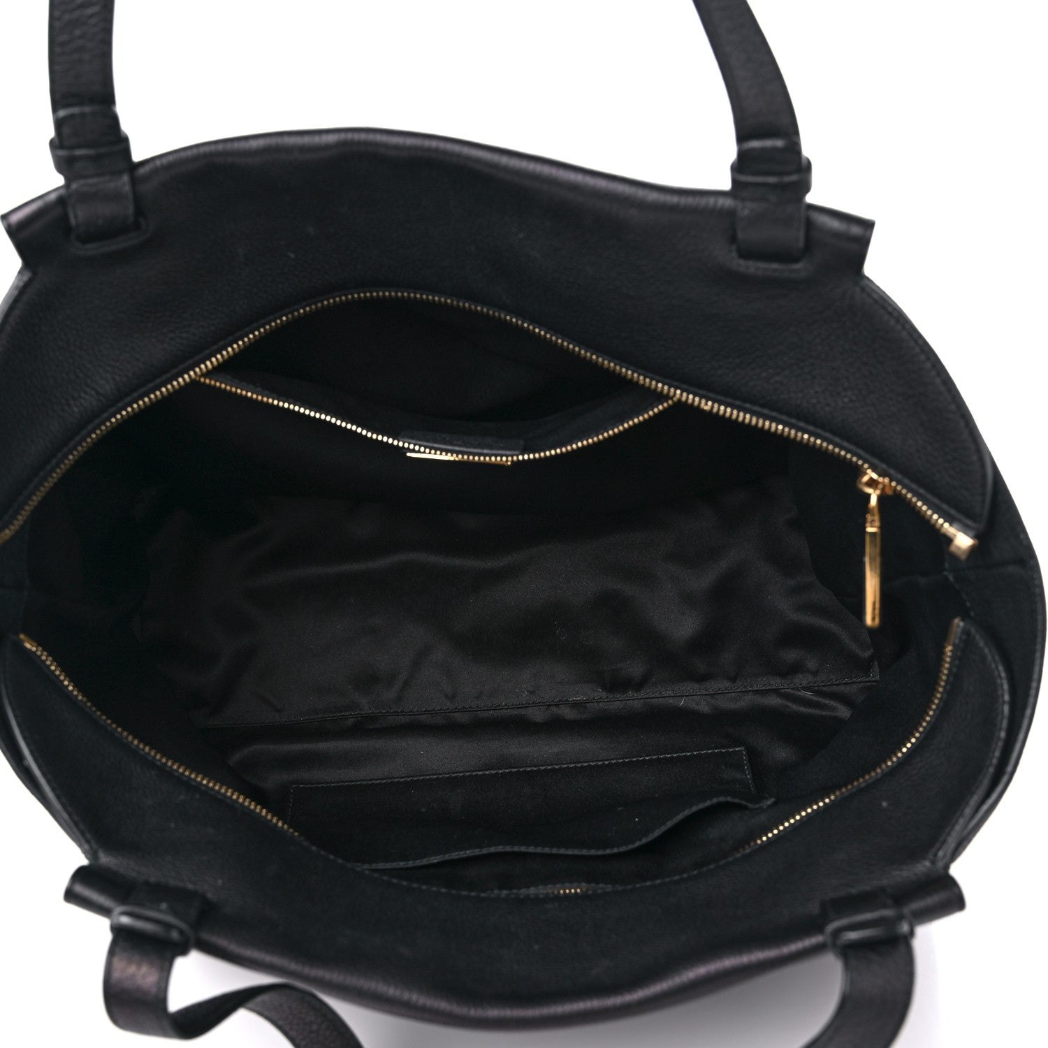 Salvatore Ferragamo Grained Calfskin Bitter Pocket Tote Black 5 of 15