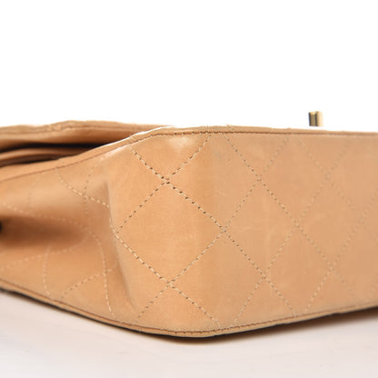 Chanel Lambskin Quilted Medium Double Flap Beige 13 of 14