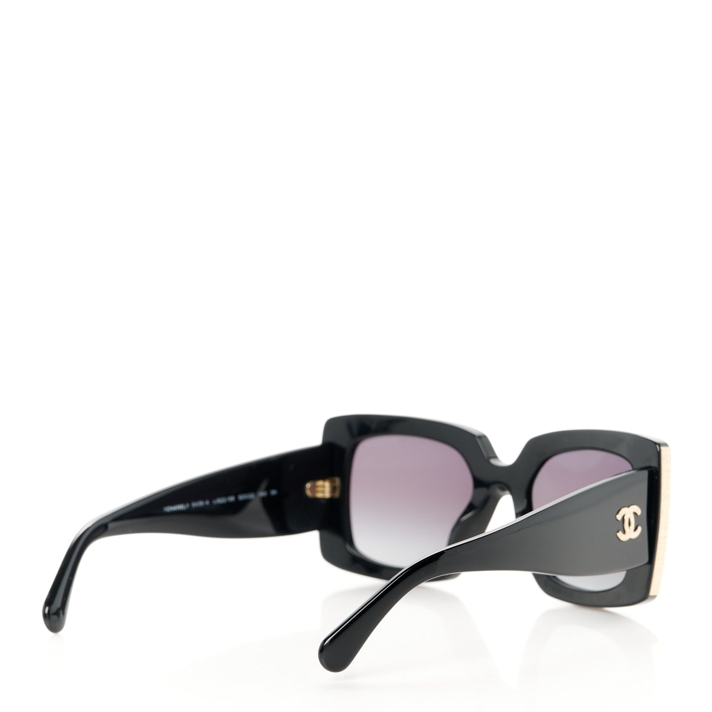Acetate Rectangle Sunglasses 5435-A Black