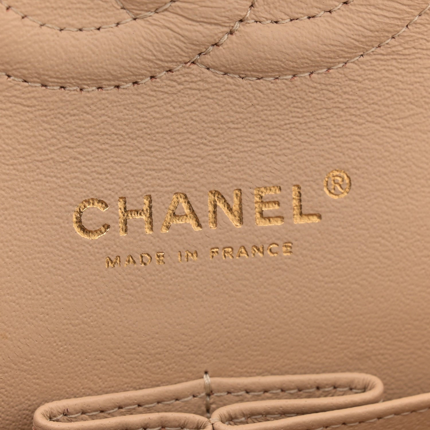 Chanel Caviar Quilted Medium Double Flap Beige 6 of 10