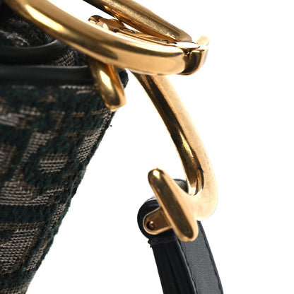 Christian Dior Oblique Saddle Bag Green 10 of 11
