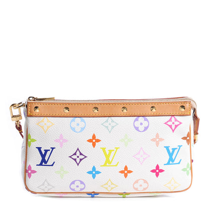 Louis Vuitton Monogram Multicolor Pochette Accessories White 1 of 8