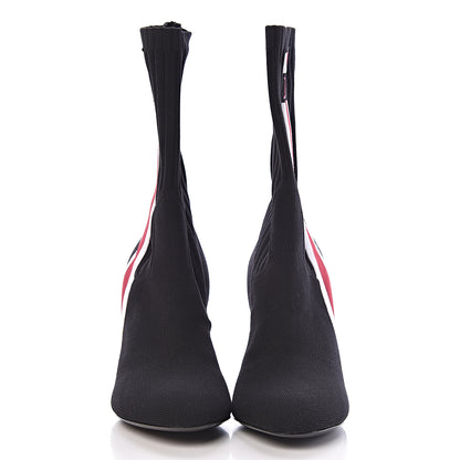 Louis Vuitton Stretch Fabric Silhouette Stripe Ankle Boots 37.5 Black 2 of 9