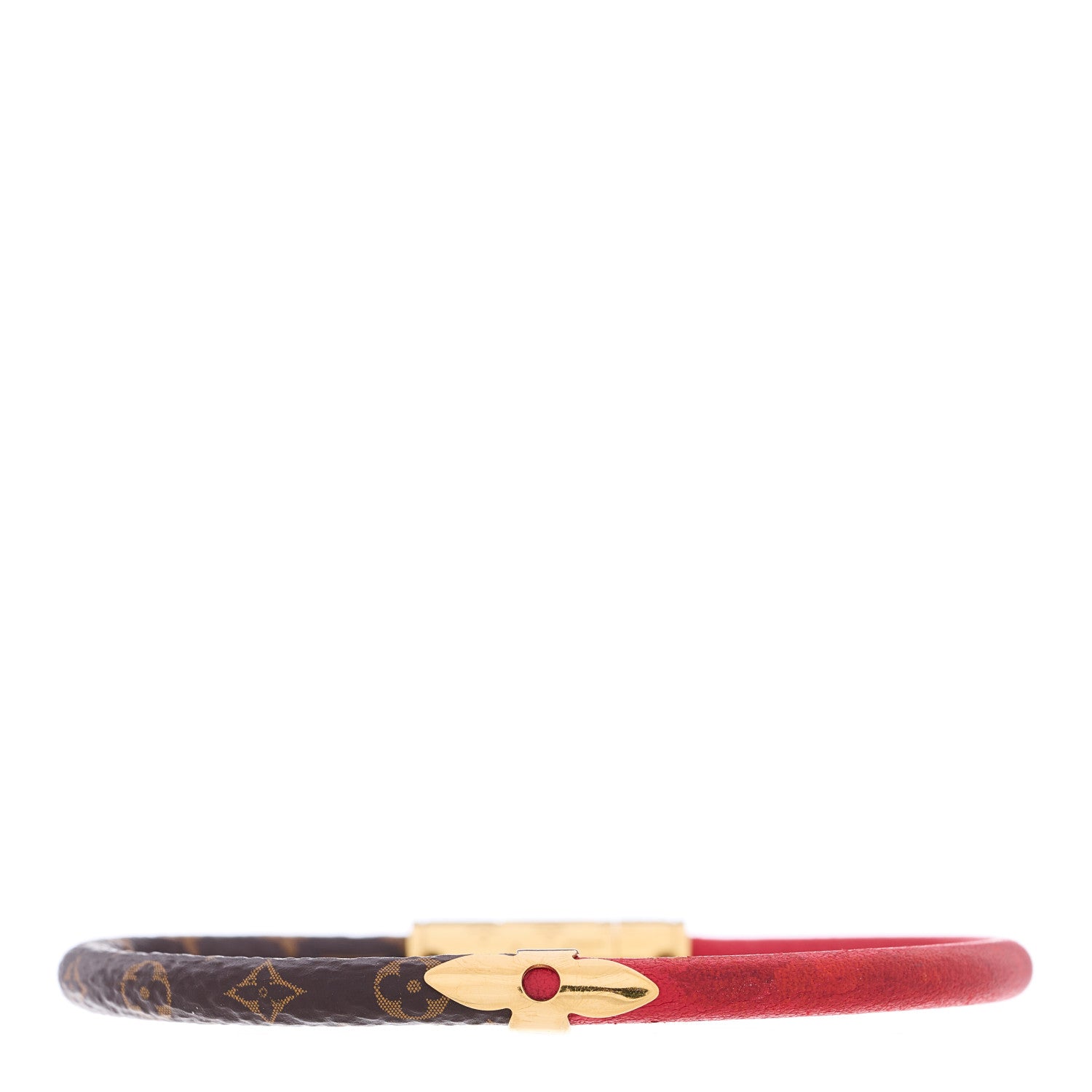 Louis Vuitton Monogram Daily Confidential Bracelet 19 Red 2 of 3