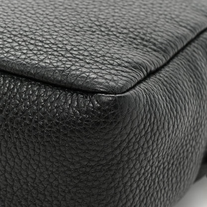 Prada Vitello Daino Soft Medium Double Zip Shoulder Bag Black 14 of 14