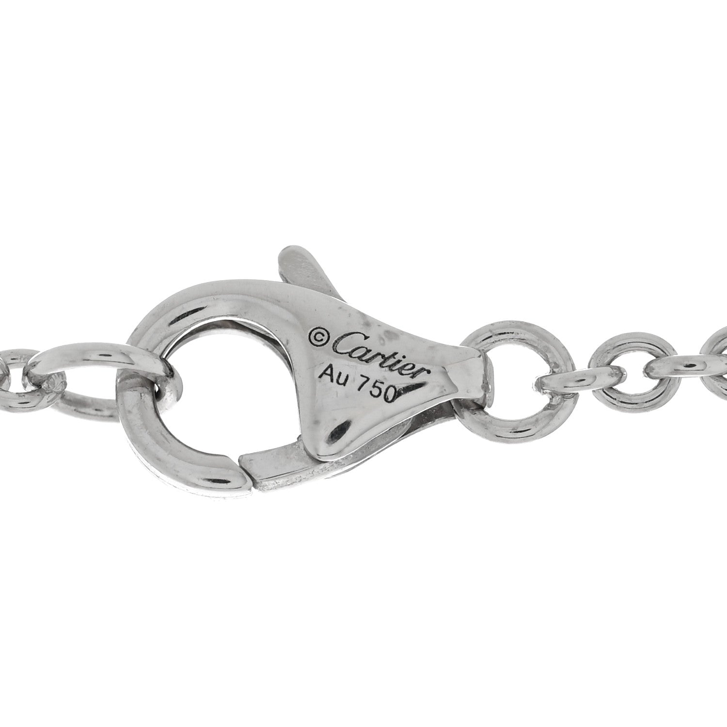 Cartier 18K White Gold Interlocking LOVE Necklace 4 of 5