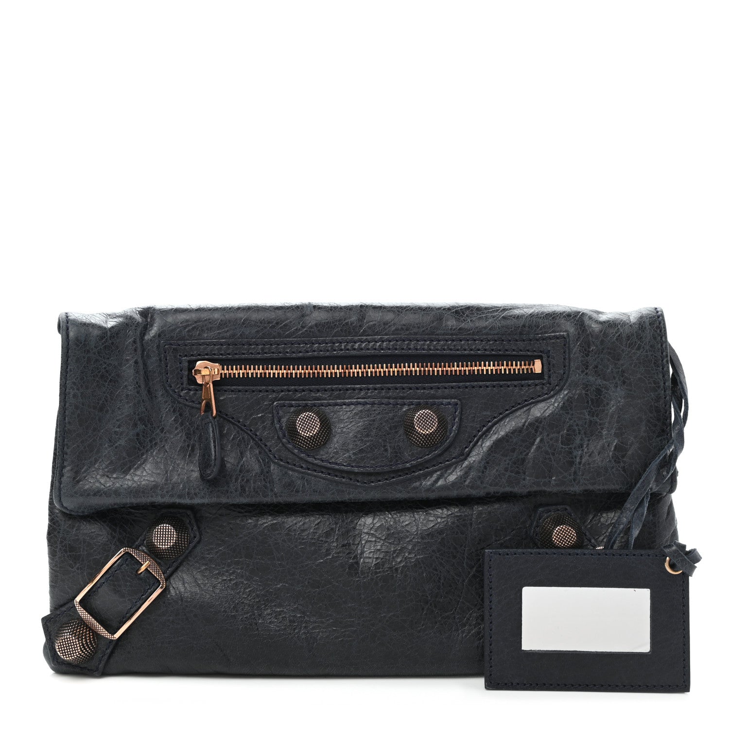 Balenciaga Agneau Classic Hardware Envelope Clutch Dark Night 1 of 8