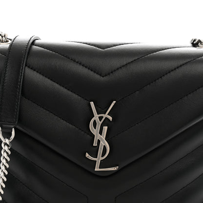 Saint Laurent Calfskin Y Quilted Monogram Small Loulou Chain Satchel Black 8 of 10