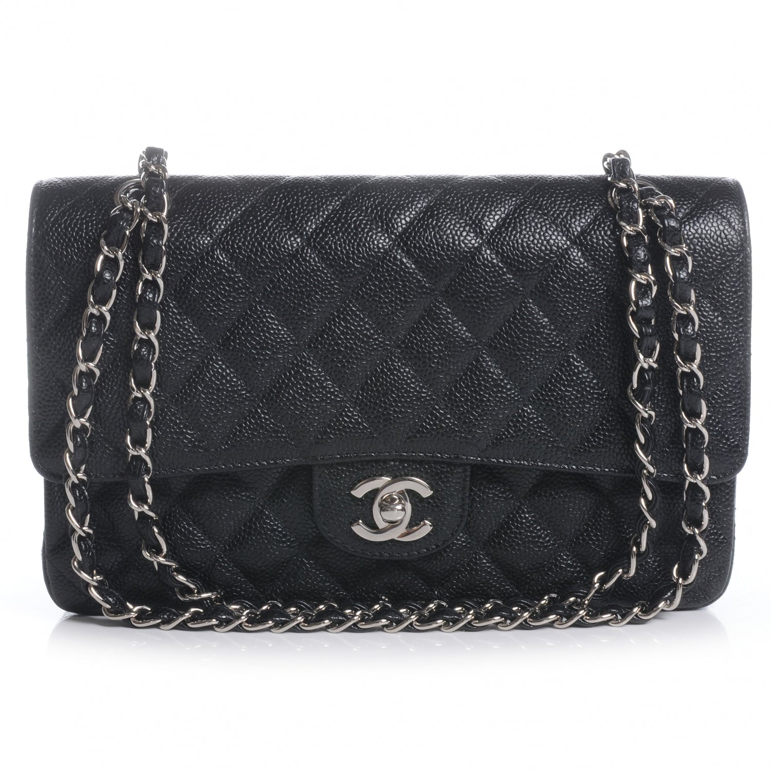 Chanel Caviar Quilted Medium Double Flap Black 1 of 9