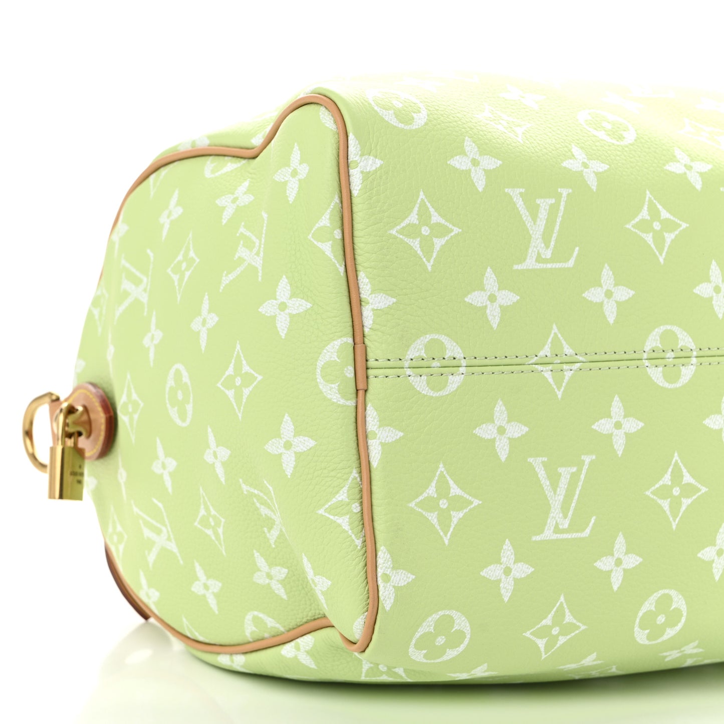 Calfskin Monogram Speedy P9 Bandouliere 30 Frozen Lime Vert Clair
