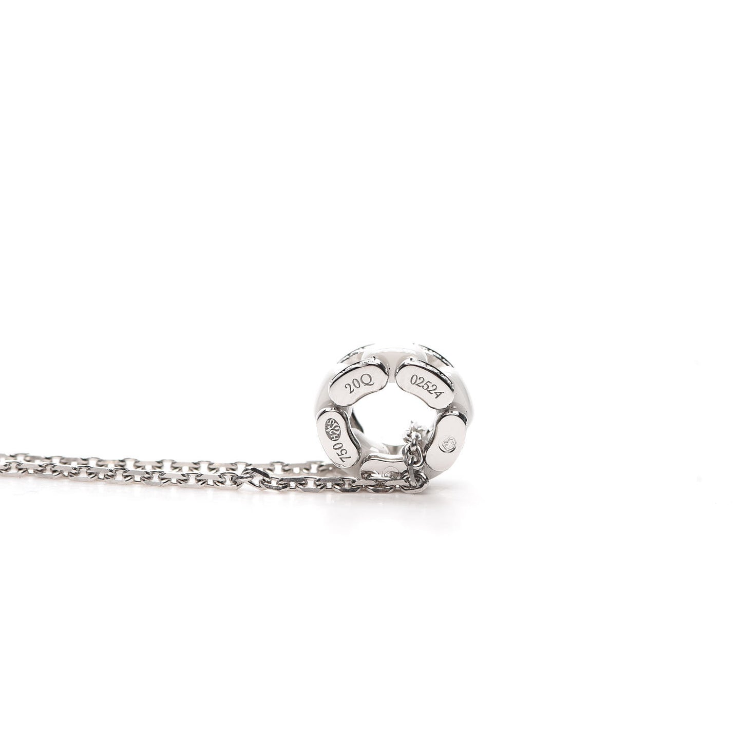 18K White Gold Diamond Ceramic Ultra Pendant Necklace White