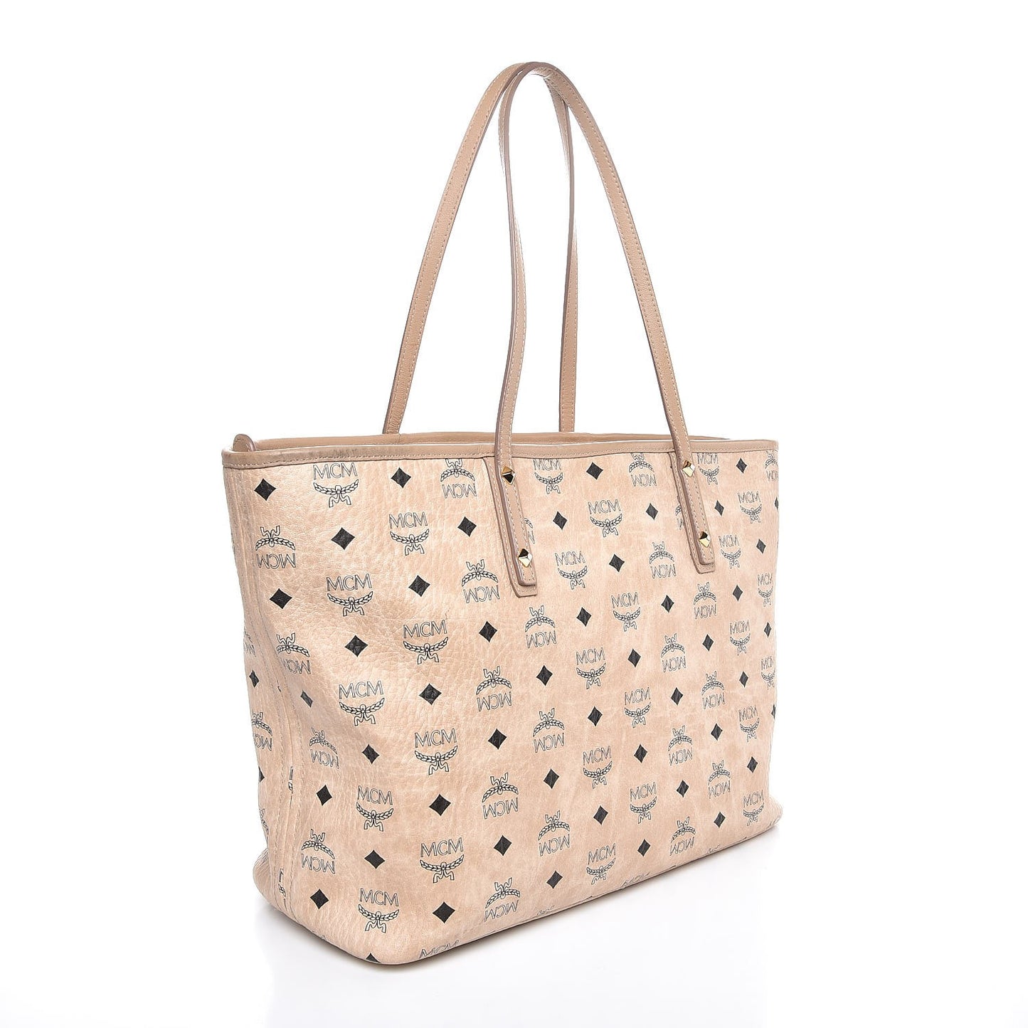 Visetos Medium Anya Shopping Tote Beige