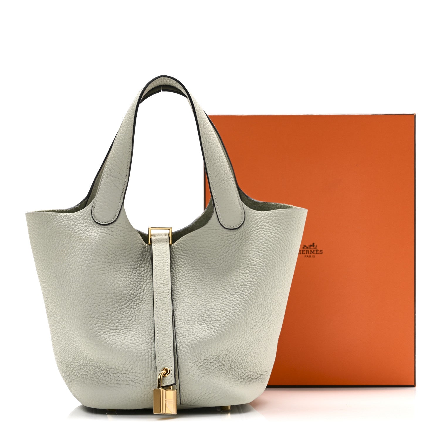Hermes Taurillon Clemence Picotin Lock 18 PM Gris Neve 11 of 11