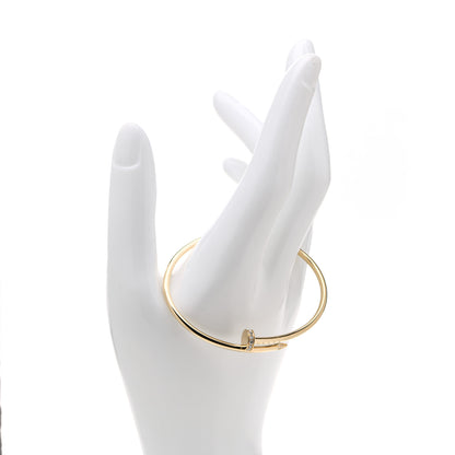 Cartier 18K Yellow Gold Diamond Small Juste Un Clou Bracelet 16 2 of 4