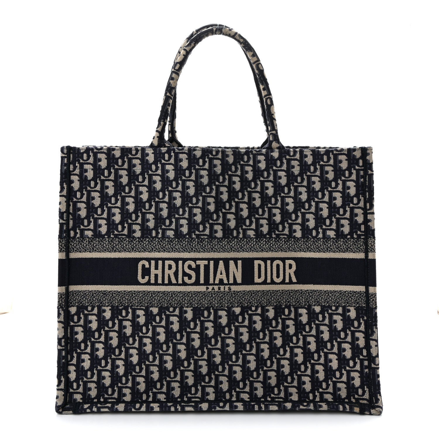 クリスチャンディオール Christian Dior Oblique Large Book Tote Blue Multicolor 1904649