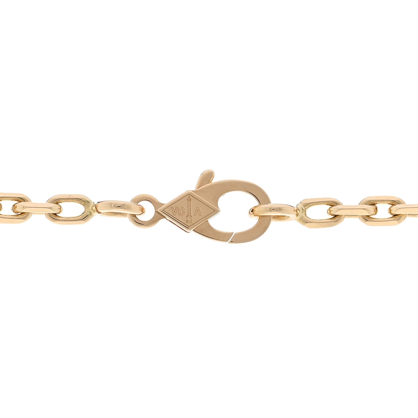 18K Yellow Gold Mother of Pearl 20 Motifs Vintage Alhambra Necklace