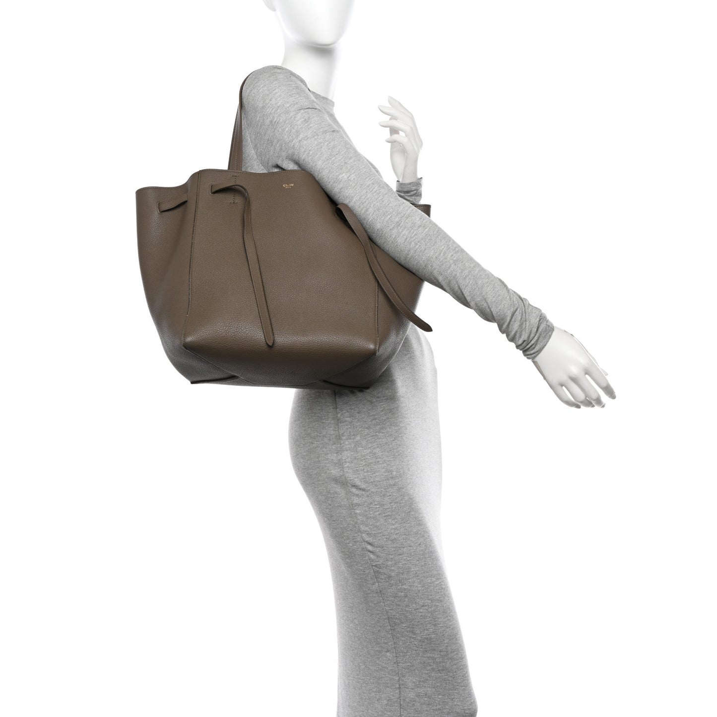 Soft Grained Calfskin Small Belt Cabas Phantom Taupe
